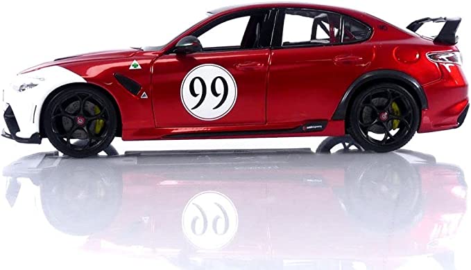 928818.004 bburago Alfa Romeo Giulia GTAm N 99 Racing 2020 - 1:18 rosso e bianco