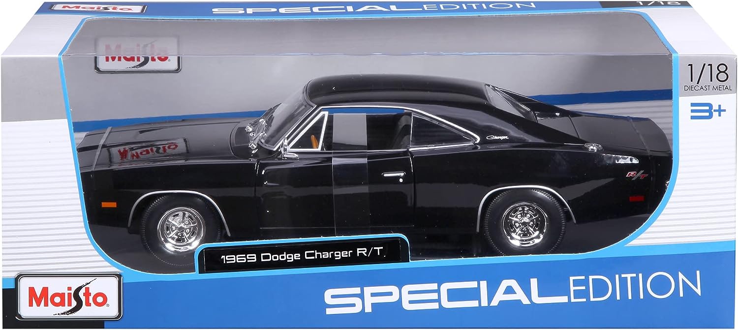 10-31387  Maisto - 1969 Dodge Charger R/T  - 1:18 - nero