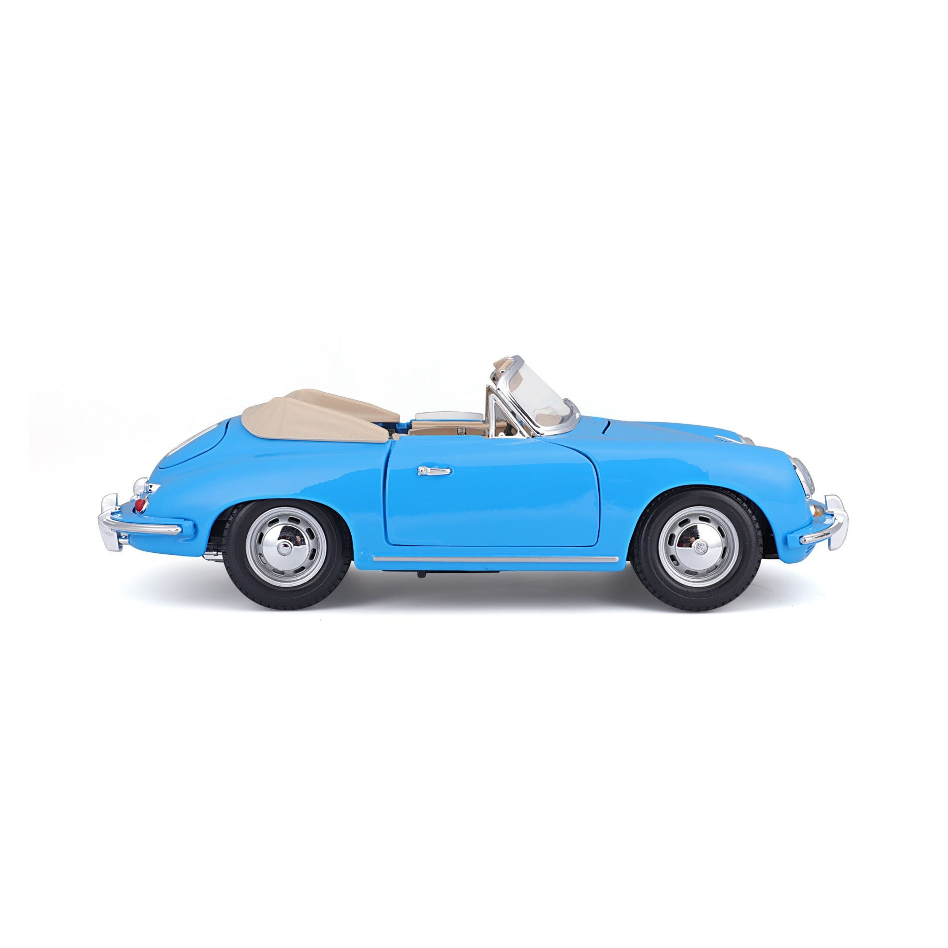 18-12025 Bburago - Porsche 356B Cabriolet (1961) Blue - 1:18